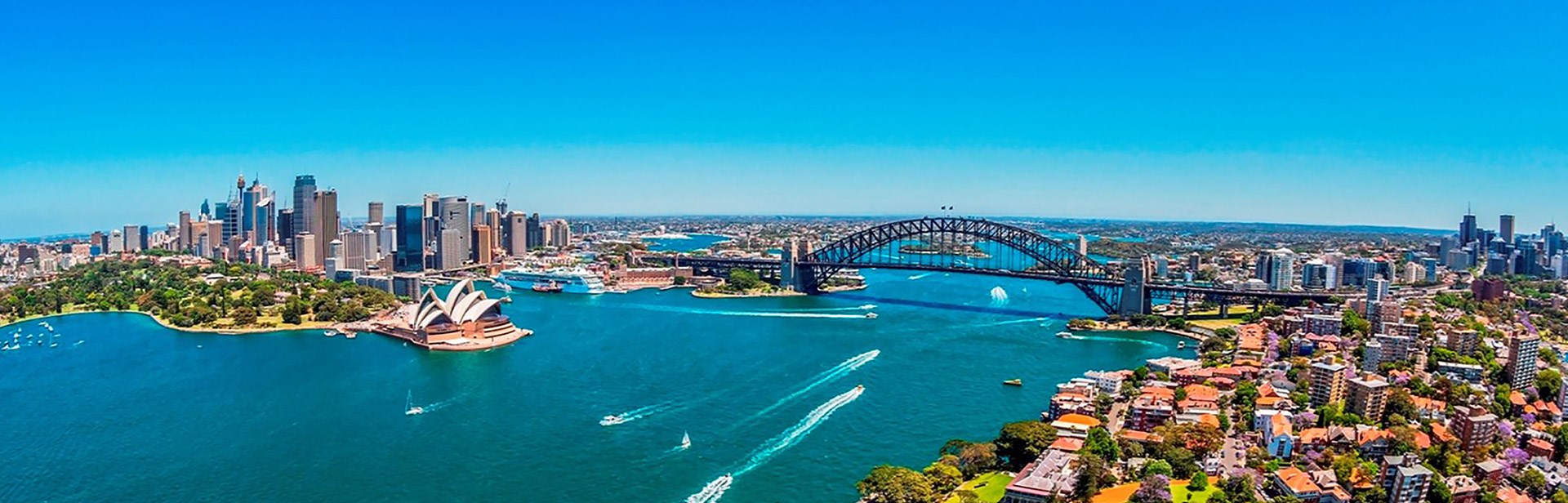 Aerial view of the Sydney Harbour Bridge