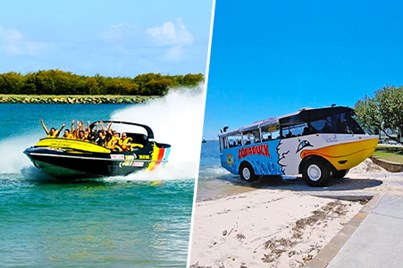 Jet Boat & Aquaduck Combo Tour In Gold Coast