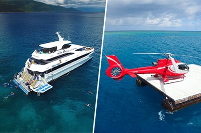 Great Barrier Reef Cruise + Helicopter Tour Combo