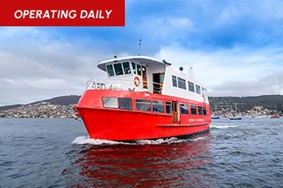The 'Spirit of Hobart' vessel on the Derwent River