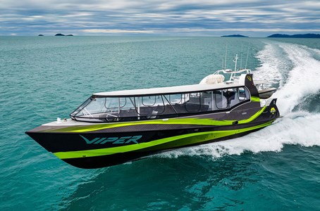 The adventure cruise on the ‘Viper’ is one of the fastest in the Whitsundays