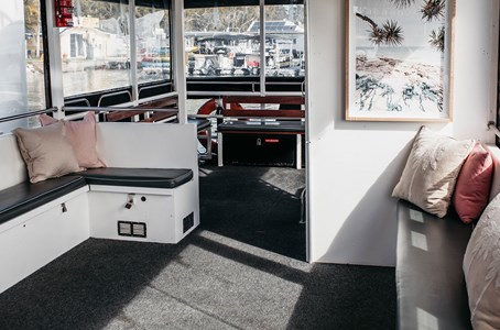 Guests board the vessel for the daytime cruise on Noosa River